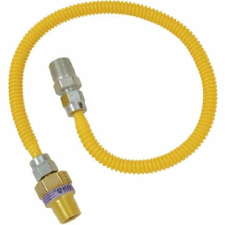 PINPOINT CSSL44R-24 P .5 x 24 in. Safety Plus Advantage Coated Stainless Steel Gas Connector PI3859910